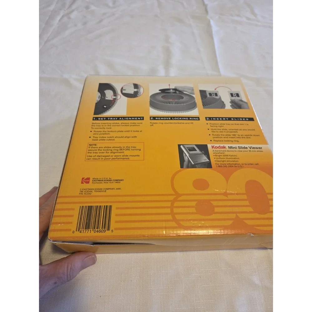 Vintage Kodak Carousel Transvue 80 Slide Tray Chargeur Original Box